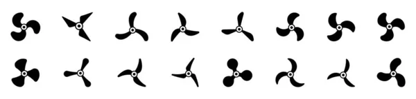 Propeller Symbole Von Flugzeugen Symbole Fan Rotierenden Vector Illustration Propeller — Stockvektor