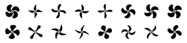 Propeller Symbole Von Flugzeugen Symbole Fan Rotierenden Vector Illustration Propeller — Stockvektor