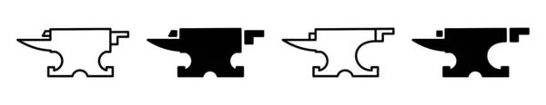 대장장이 Anvil Hammer Logo Design Template Simple Anvil Design Vector — 스톡 벡터