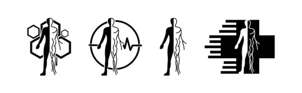Creative Chiropractic Spine Concept Logo Design Chiropractic Physiotherapy Logo Design — Stok Vektör
