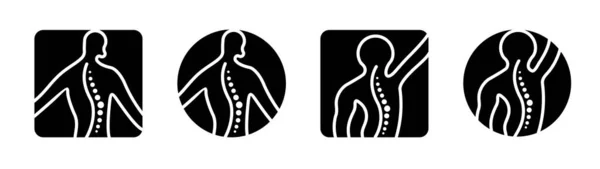 Creative Chiropractic Spine Concept Logo Design Chiropractic Physiotherapy Logo Design — Stock Vector