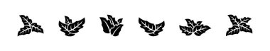 leaf icons set, leaf ecology nature element vector isolated on white background vector Illustration