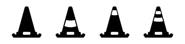 Cone Icon Different Style Vector Two Colored Black Cone Vector — Wektor stockowy