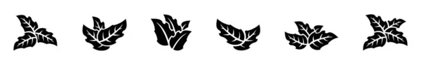 Leaf Icons Set Leaf Ecology Nature Element Vector Isolated White — Image vectorielle