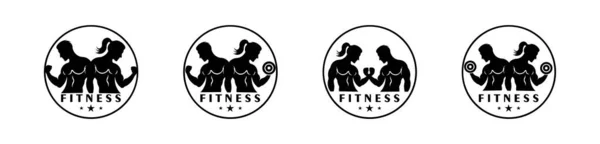 Fitness Logo Gym Logo Vector Icon Gym Fitness Logo Inspiration — Archivo Imágenes Vectoriales