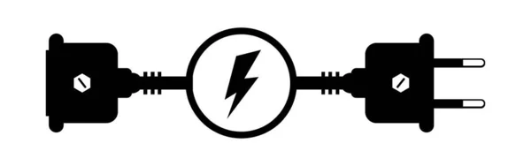 Электрическая Вилка Выход Мыла Отключены Иллюстрация Вектора Отключения Энергии — стоковый вектор