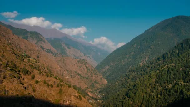 Sunset Timelapse Sunlight Himalayas — Stock Video
