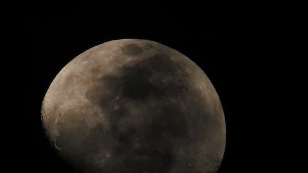 Luna Nubes Visuales Luna Nubes Luna Cubierta Nubes — Vídeos de Stock