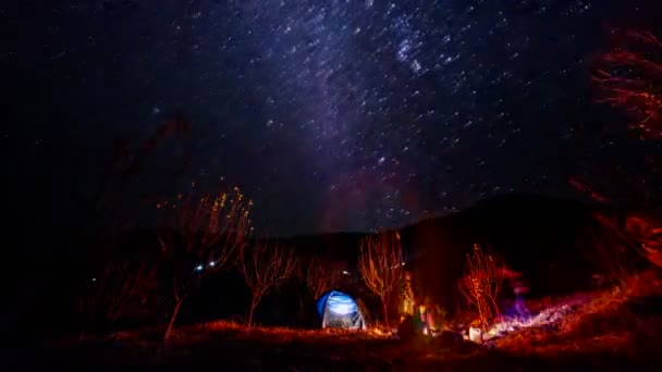 Camping Sub Stele Himalaya Timelapse — Videoclip de stoc