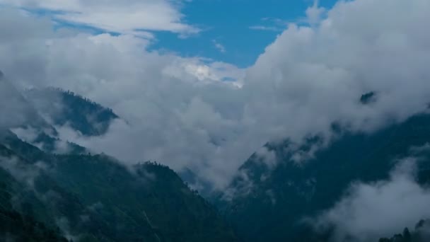 Море Облаков Горах — стоковое видео