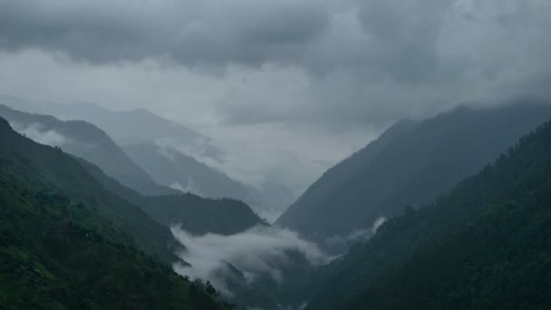 Timelapse Moving Clouds Mountain Himachal Pradesh Inde — Video