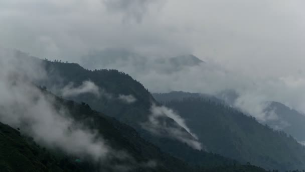 Timelapse Moving Clouds Mountain Himachal Pradesh India — Stock video