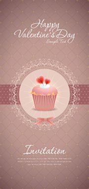 Vintage cupcake background 13 clipart