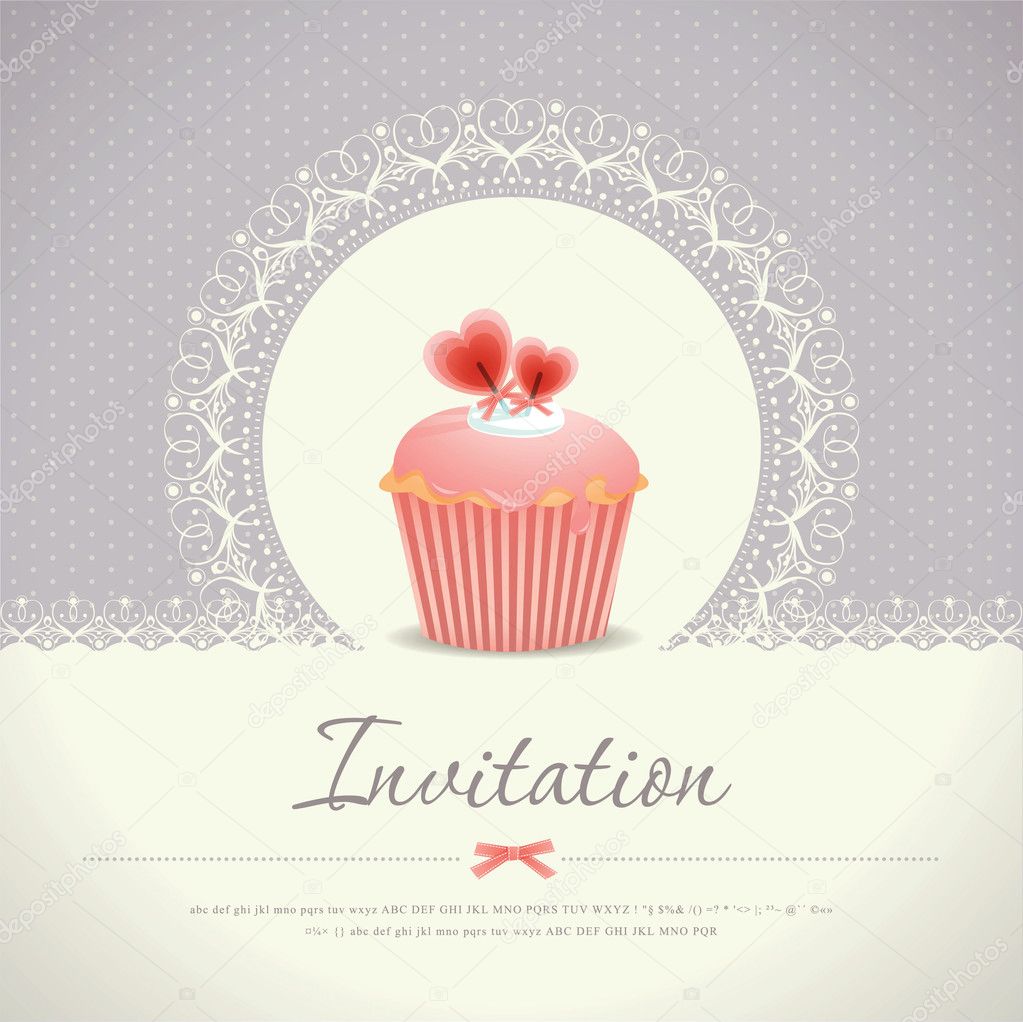 Vintage cupcake background 08