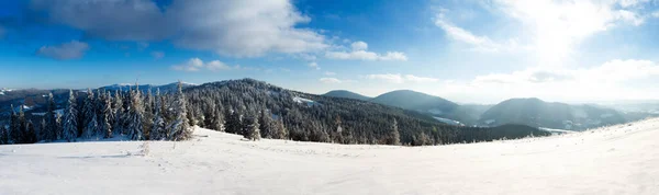 Fantastyczny zimowy krajobraz. Karpacka Ukraina Europa. Świat piękna — Zdjęcie stockowe