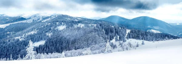 Fantastiskt vinterlandskap. blå himmel. Karpaterna, Ukraina, Europa. skönhet världen — Stockfoto