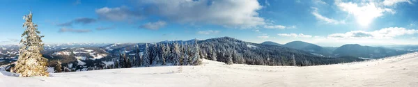 Paisaje de invierno fantástico. cielo azul. los Cárpatos, Ucrania, Europa. mundo de la belleza — Foto de Stock
