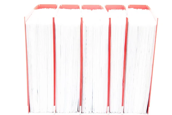 Reihe von Ordnern für Papiere und Unterlagen in einem Regal im Büro — Stockfoto