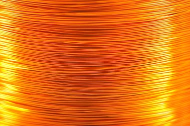 Elektronik aletler için bakır tel. Merkeze odaklı ve sağ ve solun bulanık kenarlı. Elektrik endüstrisindeki elektronik bileşenlerin üretimi için tasarlandı..