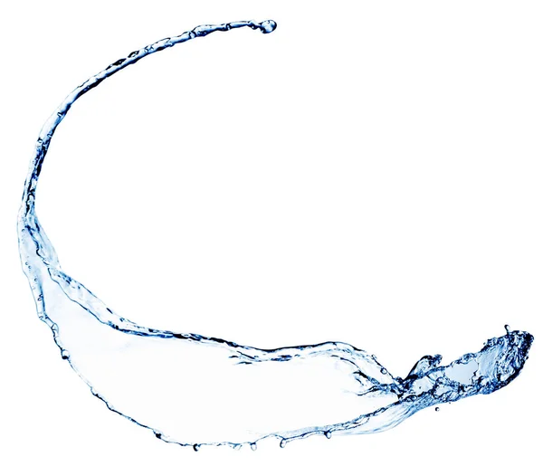 Yüksek çözünürlüklü, güzel bir damla taze, mavi su. Beyaz arkaplanda izole