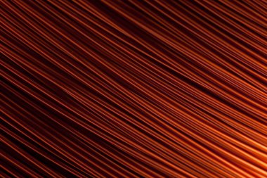 Elektronik aletler için bakır tel. Merkeze odaklı ve sağ ve solun bulanık kenarlı. Elektrik endüstrisindeki elektronik bileşenlerin üretimi için tasarlandı..