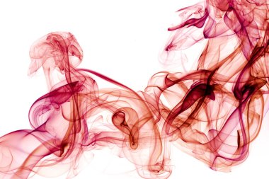 Duman hareketi, beyaz arkaplanda soyut mavi duman, mavi arkaplan, mavi mürekkep arkaplan