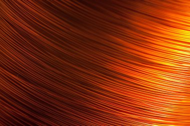 Elektronik aletler için bakır tel. Merkeze odaklı ve sağ ve solun bulanık kenarlı. Elektrik endüstrisindeki elektronik bileşenlerin üretimi için tasarlandı..