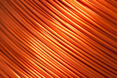 Elektronik aletler için bakır tel. Merkeze odaklı ve sağ ve solun bulanık kenarlı. Elektrik endüstrisindeki elektronik bileşenlerin üretimi için tasarlandı..