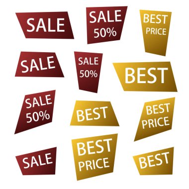Red and Gold Random Square Banner Set.