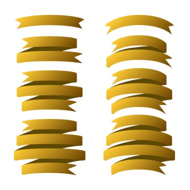 Gold Ribbon Banner Set