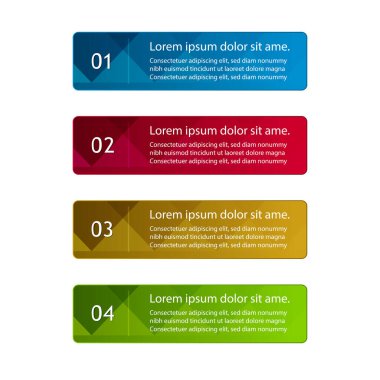 Gradient Colorful Technology Steps Label Infographics Banner Set.