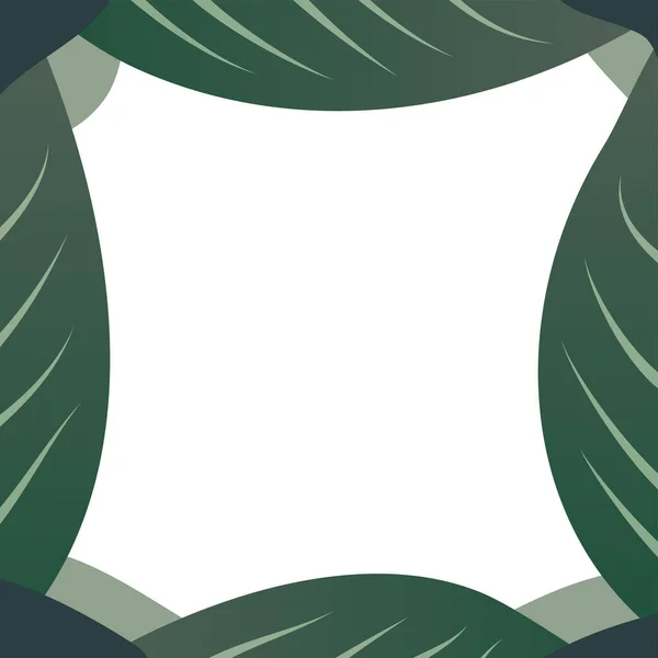 Šablona Tmavě Zelené Listy — Stockový vektor