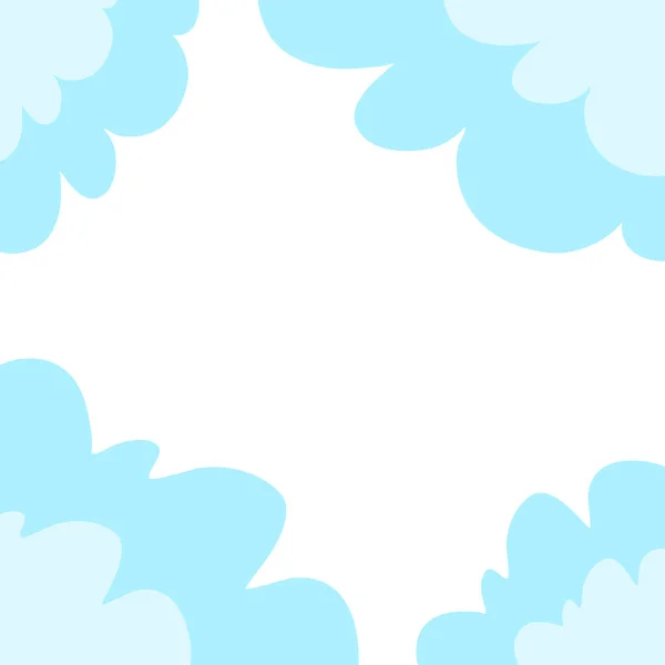 Blue White Clouds Template Banner — Stock Vector