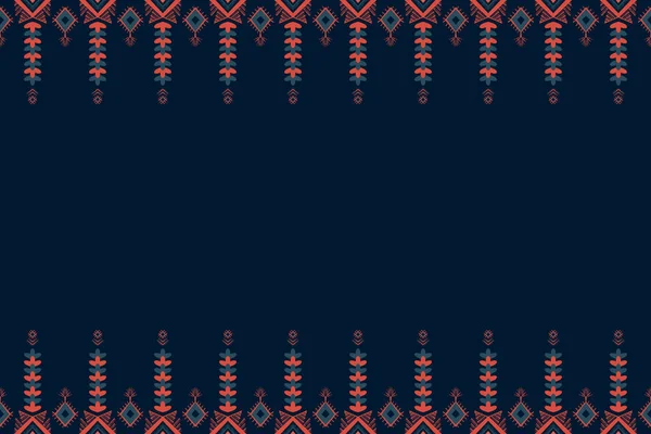 Синій Помаранчевий Indigo Геометричний Етнічний Східний Візерунок Традиційний Дизайн Тла — стокове фото