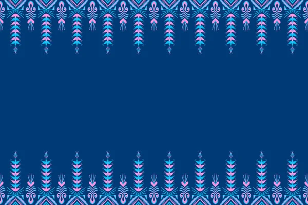 Rosa Blu Blu Navy Design Tradizionale Geometrico Etnico Orientale Sfondo — Foto Stock