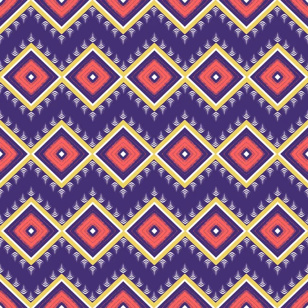 Yellow White Orange Violet Geometric Ethnic Oriental Pattern Traditional Design — Stock Photo, Image