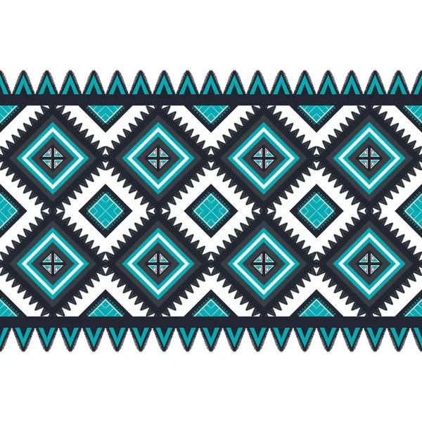 Green Teal Black Geometrische Ethnische Orientalische Muster Traditionelles Design Für — Stockfoto