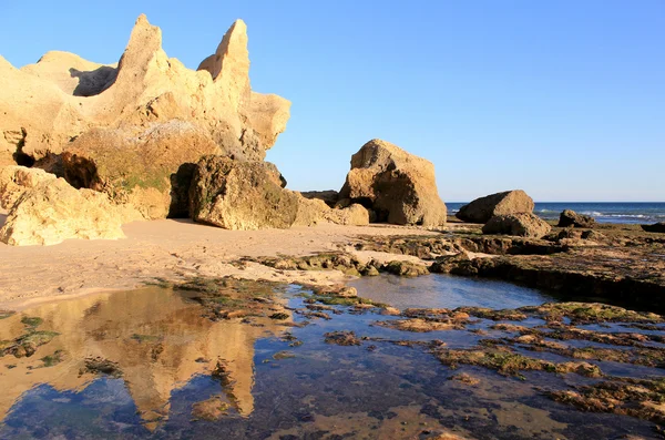 Cenário da praia do Algarve Ocidental, Portugal — Fotografia de Stock