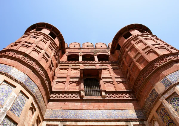 Poza architekturą czerwony fort — Zdjęcie stockowe