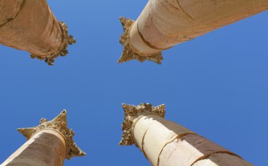 gerasa Greko-Romen şehir kalıntıları. Antik jerash.