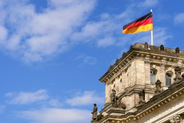 Detail of The Reichstag, the German Parliament clipart