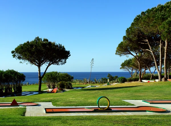 Minigolf park in beach and sport resort — Stock Photo, Image