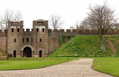 Cardiff castle & iç bahçeler. Galler.