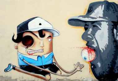 genel bir parkta çizim graffiti