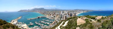 Panoramic view over Calp (Spain) clipart