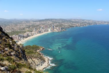 calp (İspanya üzerinden panoramik görünüm)