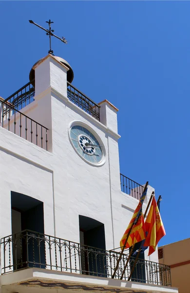 Museum voor Archeologie (terras detail) in oude stad. Calp, spa — Stockfoto