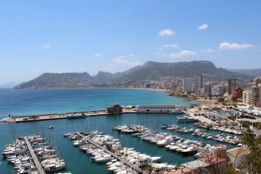 calp (İspanya üzerinden panoramik görünüm)