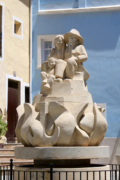 Plaza dels námořníky. Calpe, costa blanca, Španělsko — Stock fotografie