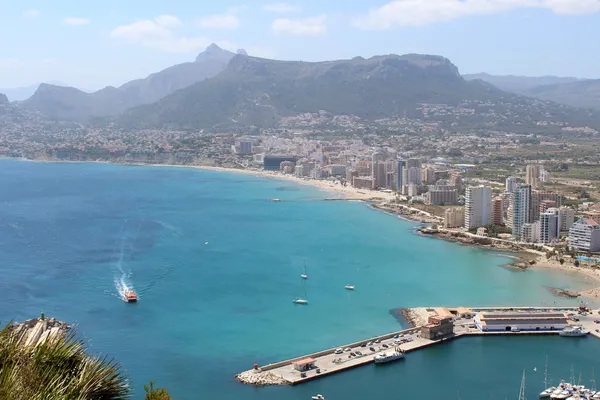 Panoramic view over Calp (Spain) — Stock Photo, Image